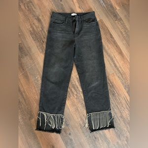 Rhinestone Fringe Jeans